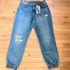 NWT SOUND/STYLE Josie High Rise Relaxed Fit Denim Jogger Jeans 8/29